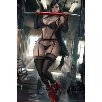 Печать на холсте, видеоигры, фитнес, Тифа, обнаженная сексуальная девушка, искусство, декор для гостиной, спальни, повесить изображение 21cm30cm NoFrame