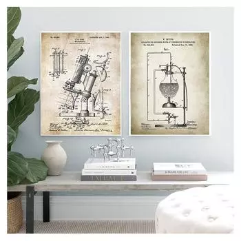 Печать Наука Настенные Фотографии Периодическая Таблица Химия Искусство Холст Картина Лабораторный Декор Химический Элемент Винтаж Плакаты 21cm30cm NoFrame