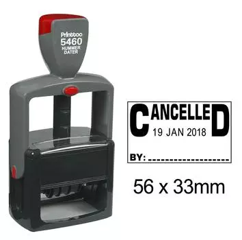 Печать офисного документа Printtoo сверхмощная печать с аннулированной текстовой датой Самокрасящаяся резина 56 mm x 33 mm.(Approx) чёрный