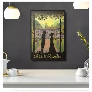 Печать плакатов Джейн Остин, подарки, винтажная настенная живопись на холсте, картина, домашний декор для комнаты, Гордость и предубеждение, книга и фильм 21cm30cm NoFrame