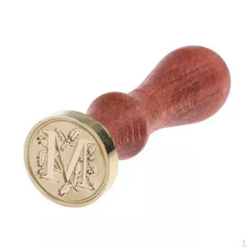 Печать с алфавитом, штамп, дерево M