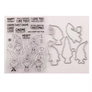 Печать Санта-Клауса с вырубными штампами, набор трафаретов, тиснение для скрапбукинга своими руками