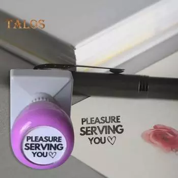 Печать «Удовольствие от обслуживания» напоминает клиентам о необходимости давать дополнительные чаевые. Уникальная самонаполняющаяся печать с напоминанием о чаевых. фиолетовый