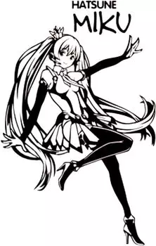 Seal Vocaloid Hatsune Miku Наклейка Компьютерный танец MIKU Наклейка на машину Велосипед 2640