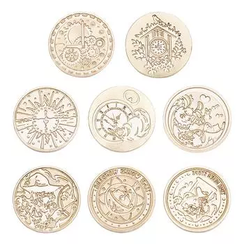 Печать временной серии, медная головка, сделай сам, ручная учетная запись, эмалированная восковая головка для свадебной открытки F