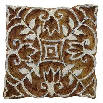 Печатание штемпеля деревянного блока ткани Брауна цветочного узора высекаенное рукой деревянное 2 x 2 x 1 Inches коричневый