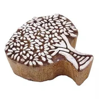 Печатание штемпеля ткани искусства блока дерева Хандрезед декоративное дерево деревянное 2.5 to 3 x 2 to 2.5 Inches