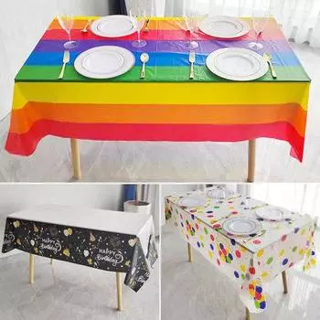 Печатная крышка стола в радужном стиле портативное украшение A