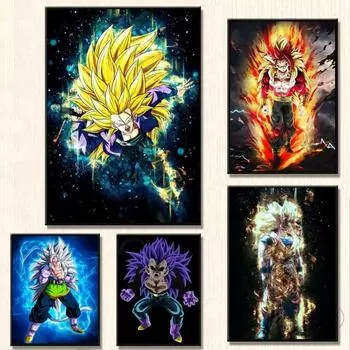 Печатные комиксы Dragon Ball Carot на холсте, художественная классическая декоративная живопись высокого качества, модульная 21cm30cm NoFrame