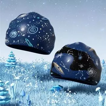 Печатные шапочки для плавания для детей, удобные силиконовые шапочки для плавания, защита ушей для мальчиков, шапочки для плавания, аксессуары для бассейна