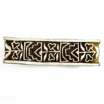 Печатный блок с цветочными марками Индийские деревянные марки Ручная текстильная марка 3.8 x 0.9 Inches