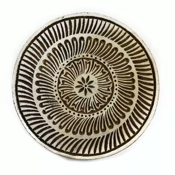 Печатный блок с цветочными штампами ручной работы деревянные марки индийские текстильные штампы 5 Diameter