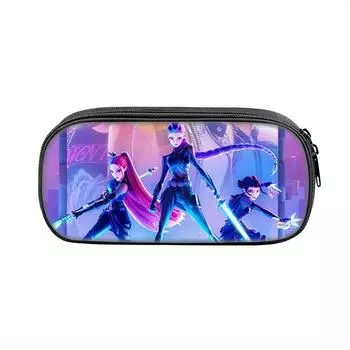 Печатный пенал для канцелярских принадлежностей с принтом ведьм для девочек, для учеников начальной и средней школы One Size