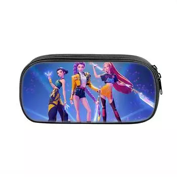 Печатный пенал для канцелярских принадлежностей с принтом ведьм для девочек, для учеников начальной и средней школы One Size
