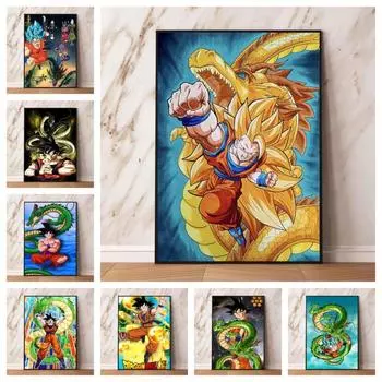 Печатный подарок Гоку другу в виде комиксов, картина на холсте, детская спальня, декоративная настенная живопись для гостиной 21cm30cm NoFrame