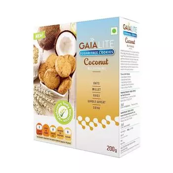 Печенье без сахара с Кокосом (200 г), Sugar Free Cookies Coconut, Gaia