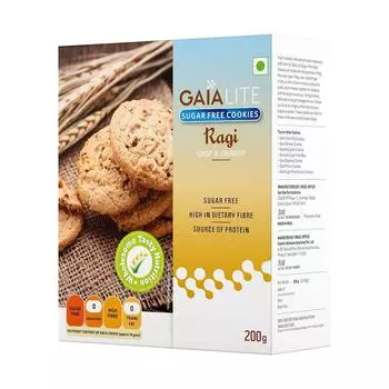Печенье без сахара с Просом (200 г), Sugar Free Cookies Ragi, Gaia