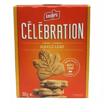 Печенье Leclerc Maple Leaf 350 г x 3 коробки (24 шт.)