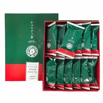 Печенье матча Киото Венето Chobericcha 12 штук Печенье-сэндвич Сувенир Популярный заказ Подарочные сладости матча Настоящее печенье сэндвич с