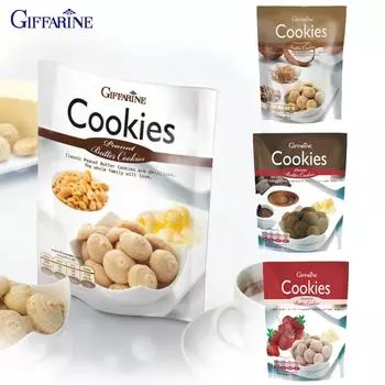 Печенье с маслом Giffarine Deva с арахисом/кокосом/кофе/шоколадом/клубникой, 100% тайский ароматный рис или тайский рис Хом Мали (не содержит глютен) 60 г Peanut