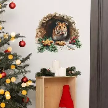 Печенье Сломанная Белка Рождество Спальня Гостиная Кабинет Фон Ландшафтный Дизайн Наклейки На Стены 25*29CM/fun-f230
