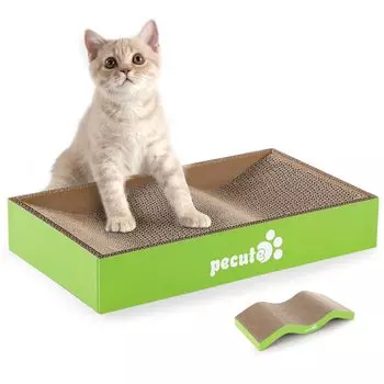 pecute Cat картон Pecute точилка для ногтей волнообразная точилка для ногтей с коробкой прочная сменная, набор, кровать,