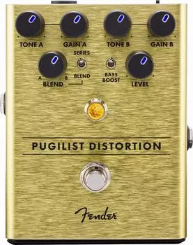 Педаль эффекта Fender Pugilist Distortion не (батареи включены) золотой