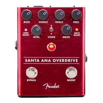 Педаль эффекта Fender Santa Ana Overdrive не (батареи включены) малиновый