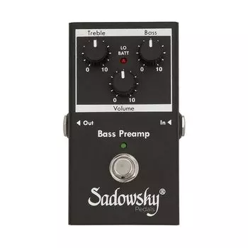 Педаль эффектов бас-гитары Sadowsky SAC PED SBP 2 V2 Black Preamp/EQ чёрный