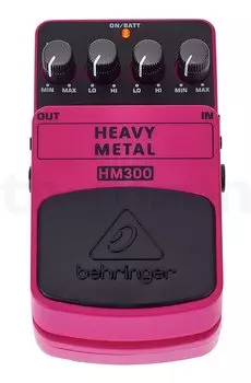 Педаль эффектов для гитары Behringer HM300 HEAVY METAL розовый