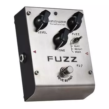 Педаль эффектов для гитары BIYANG FZ-7 Tonefacier Series 3 Modes Fuzz True Bypass с металлическим корпусом серебряный