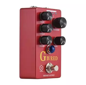 Педаль эффектов для гитары MOSKYAUDIO G IV RED Purple Channel Preamp/Overdrive/Distortion Pedal Guitar красный