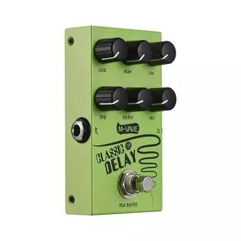 Педаль эффектов задержки для гитары M-VAVE LEVEL/HIGH/LOW/TIME/F.BACK/MIX Педаль эффектов для бас-гитары 2-полосный эквалайзер зелёный