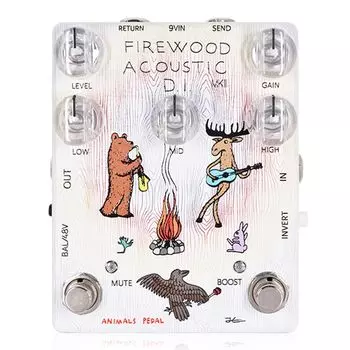 Педаль Animals Педаль Animals Firewood Acoustic MKII Акустическая гитара Эффектор DI Акустическая гитара DI с 3 типами эквалайзера и петлей эффектов DI. / (Высокий,