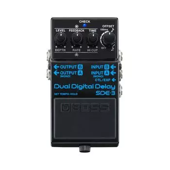 Педаль BOSS Dual Digital Delay Аутентичное звучание легендарной компактной педали Roland Универсальные современные функции Длительное время задержки до 1600 мс