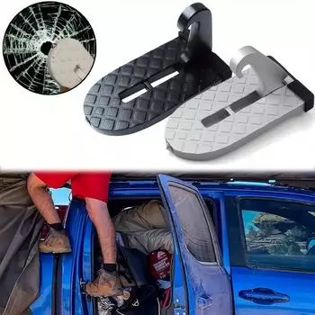 Педаль для автоматической помощи, багажник на крышу автомобиля, универсальная защелка, вспомогательная пешеходная педаль для автомобиля, молоток безопасности из алюминиевого сплава серебряный