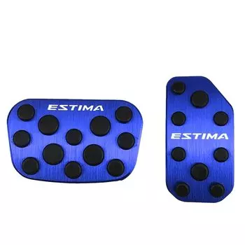 Педаль из алюминия для Toyota Estima 50 Series от BOYOUS. Инструменты не требуются. Специально разработанная крышка акселератора и тормоза ESTIMA, устойчивая к царапинам и пятнам. синий