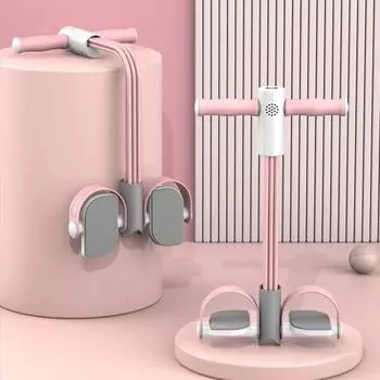 Педальный эспандер с цифровым счетчиком, многофункциональный натяжной трос, 4/6-трубчатый, эластичный, для йоги, педаль-пулемет, тренажер для растяжки тела, домашний спортзал, тренировки 6 синий