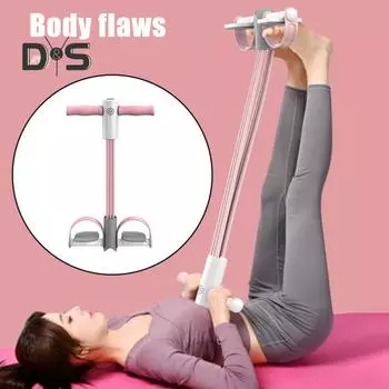 Педальный эспандер с цифровым счетчиком, многофункциональный натяжной трос, 4/6-трубчатый, эластичный, для йоги, педаль-пулемет, тренажер для растяжки тела, домашний спортзал, тренировки 6 фиолетовый