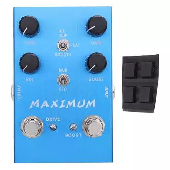 Педаль Overdrive Dual Channel Drive Boost Knob Педаль эффектов для электрогитары бас вход DC 9V