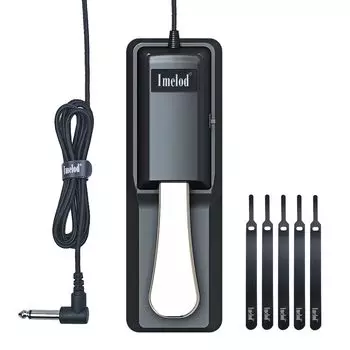 Педаль сустейна для цифрового пианино и клавиатуры Imelod для Moog Universal Foot Pedal Black Yamaha, Roland, Casio, Korg, Behringer, - чёрный