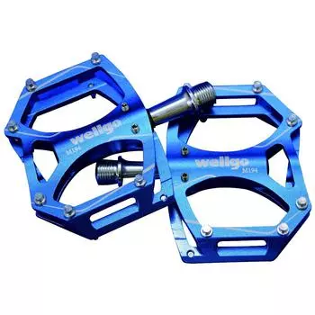 Педаль WELLGO алюминиевая со штифтом CNC тонкая синяя 260 г M194 шоссейная/ATB/MTB синий