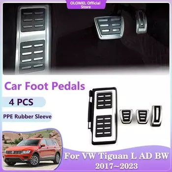 Педали для автомобиля Volkswagen VW Tiguan AD BW L Allspace 2017~2024 Rest Brake Accelerator Covers No Drilling Interior Acessorie
