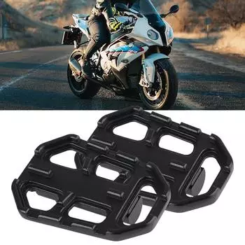 Педали для мотоцикла из алюминиевого сплава с ЧПУ Простая установка Подножки Педали Модифицированные детали Подставка для ноги Педаль Аксессуары для мотоцикла Black