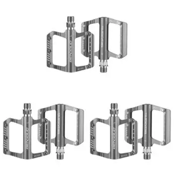 Педали для велосипеда с широкими платформами и герметичными подшипниками из алюминиевого сплава (Серебряный)