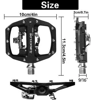Педали MTBПедаль из алюминиевого сплава с блокировкойПлоское дноГорная поверхность педали двойного назначения с блокировкой красный