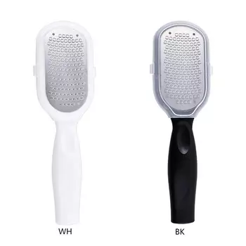 Pedicure Foot File Callus Remover Stainless Steel Foot Scraper Portable Rasp Colossal Foot Grater Scrubber Pro for Wet/Dry Feet белый