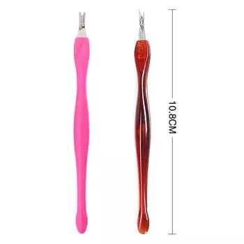 Педикюр Практичный Маникюр Отшелушивание Обрезка ногтей Лопатка для удаления омертвевшей кожи Вилка из нержавеющей стали Отшелушивание Инструмент для ногтей V-образной формы 3 предмета 3pcs