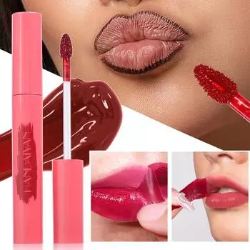 Peel-Off Tattoo Mask Lip Gloss Lip Liner Водостойкий стойкий матовый оттенок для губ Red Brown Contour Tear-off Lips Stain Cosmetic 01