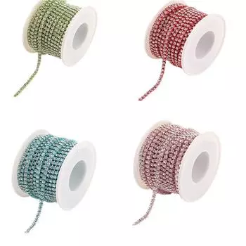 PEESOM SS6-SS18 хрустальная цепочка для чашек со стразами, пришитая к стеклянной отделке стразами, приклеенная к красочной хрустальной цепочке для поделок своими руками L синий